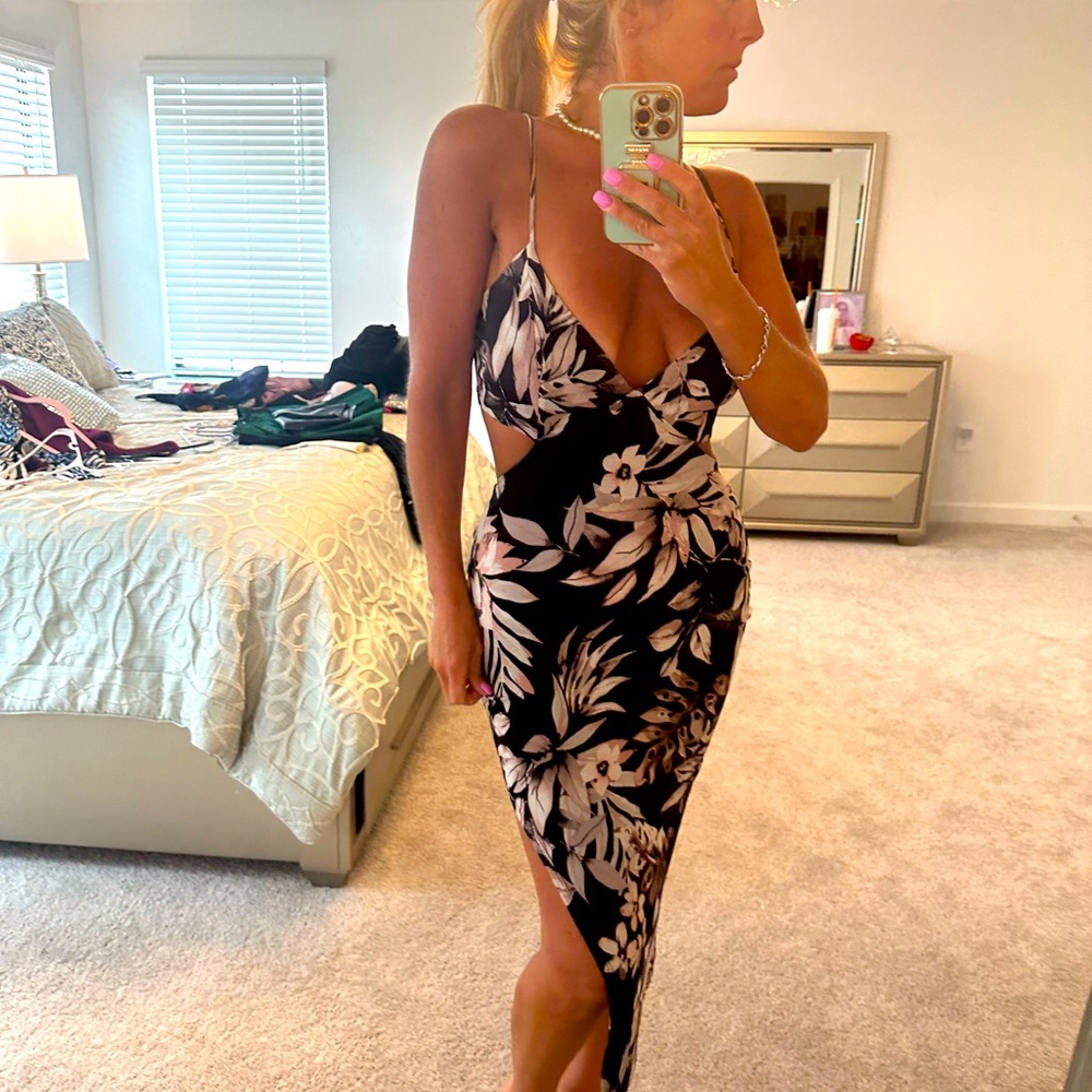 Cut out floral dress